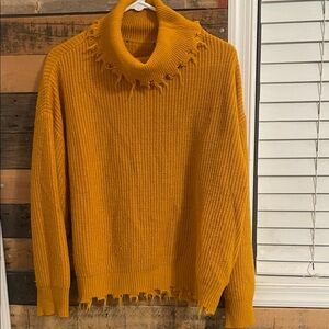 Golden Cowl Neck Sweater